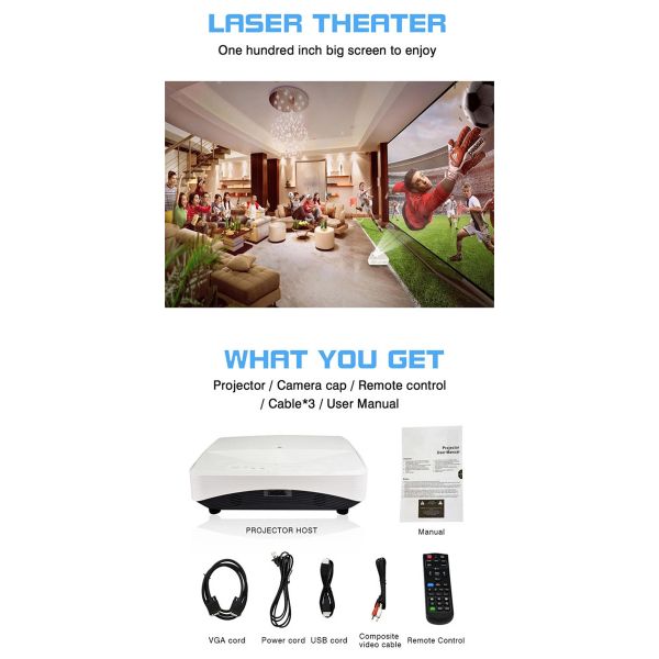 Portable TV DLP 1080P HD Projector Mini Lcd Projector Lumens For School