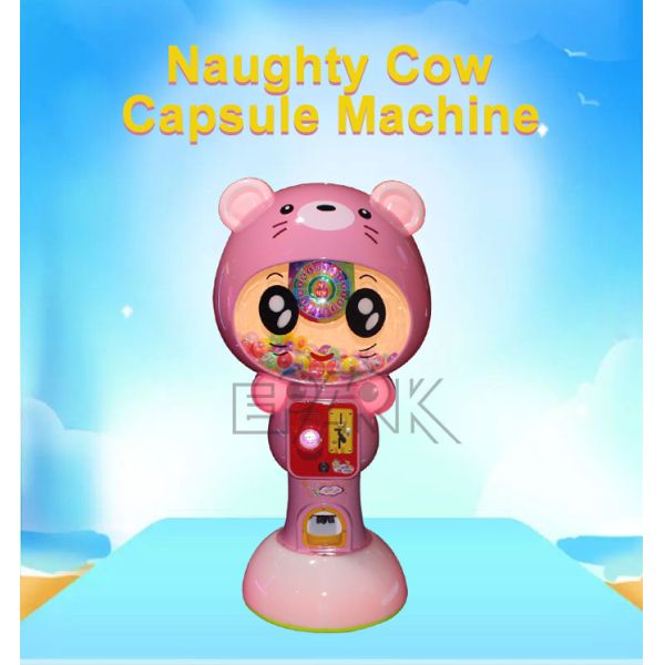 45MM Space Capsule Coin Operated Machine Automatic Out Candy / Bounce Ball