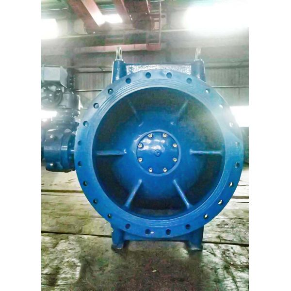 DN800 Flow Regulation Plunger Valve Decompressed 6.3-0.1 MPA No Cavitation / Running Noise
