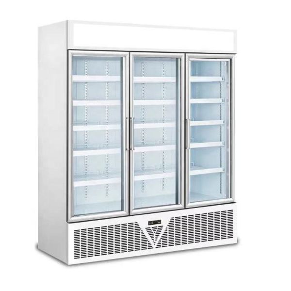 China Factory 1530L Glass Door Display Fridge Supermarket Refrigerator Energy Drinks Energy Efficient Warehousing Supplements