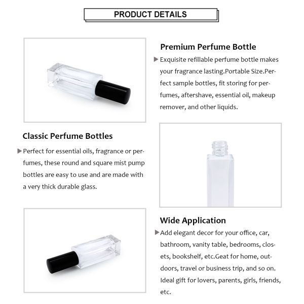 Small 15ml Refillable Glass Perfume Bottle With Aluminum Atomizer