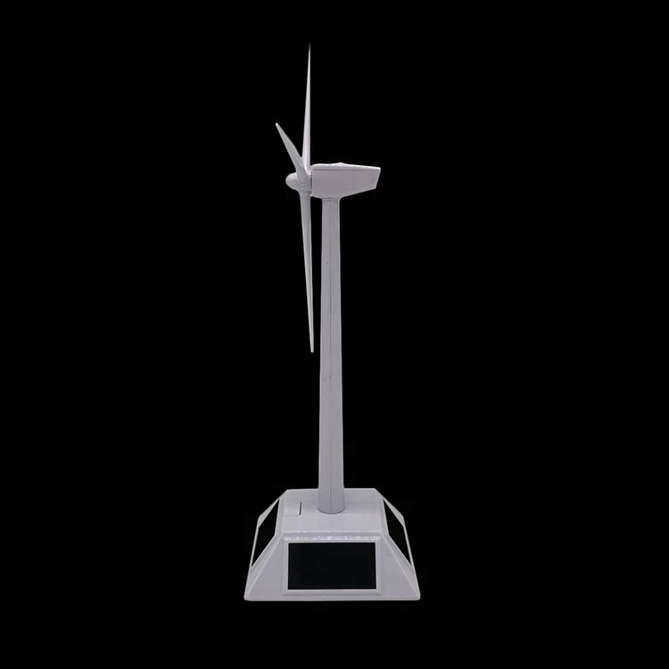 Small Plastic Solar Powered Wind Turbine Toy Science Educational Toys