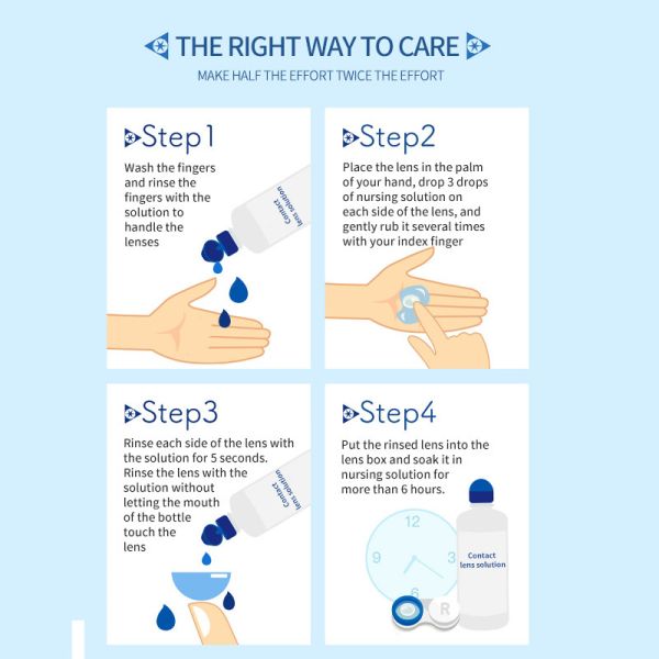 14.5mm 0.08mm Clear Soft Natural Color Contact Lens Corrective Lenses With Power