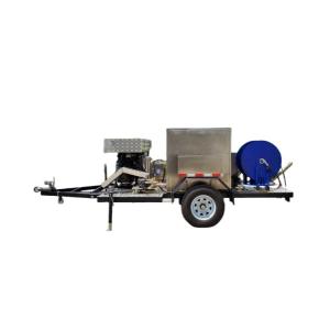 China 1500L 2000L Sewer Jetter Trailer Water Cleaning Jetting Pump Semi Trailer High Pressure Cleaners on sale