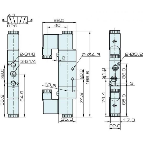 4V220-08 Airtac Type Pneumatic Solenoid Valve 4V220-08-DC24V DC24V 0