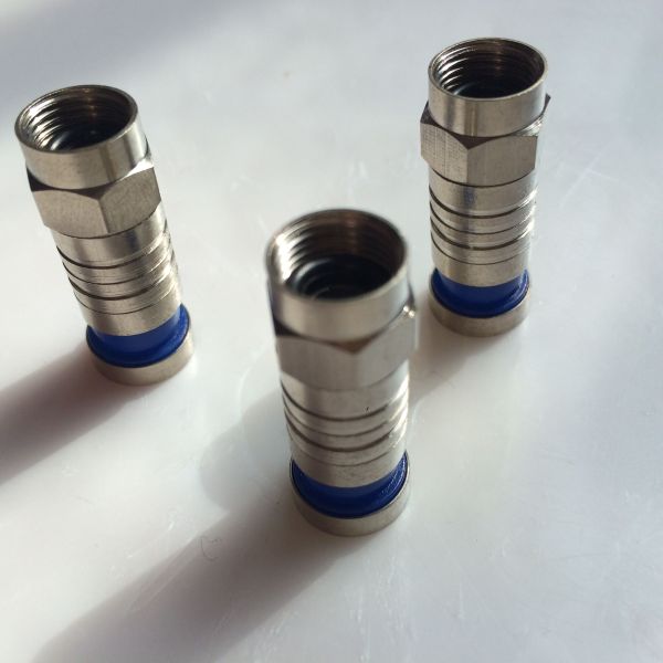 Catv waterproof 50 ohm f connector rg6 compression f type connector