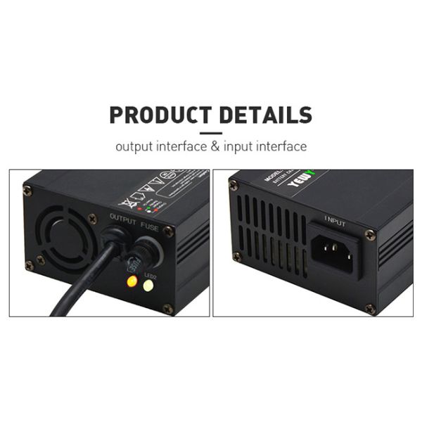 8A 24V 10A 12V E Bike Motorcycle Battery Charger E Scooter Black