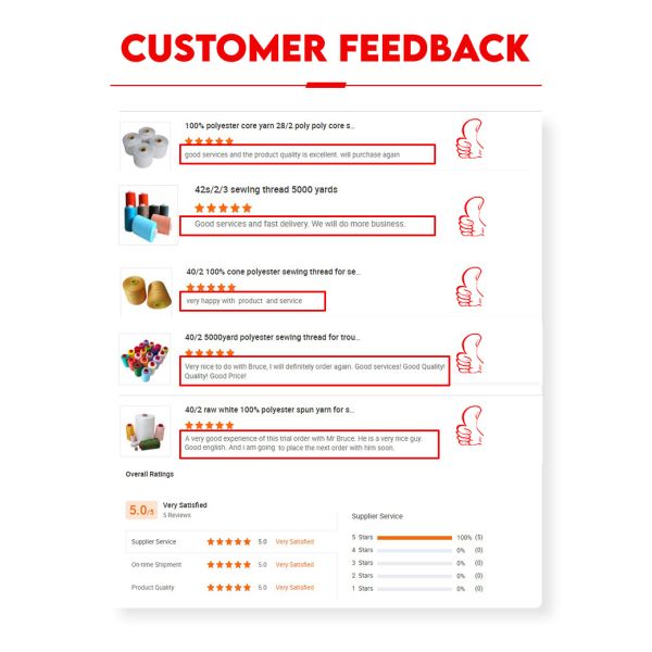 Dye Tube Ring Spun Polyester Thread virgin and recycled TFO quality