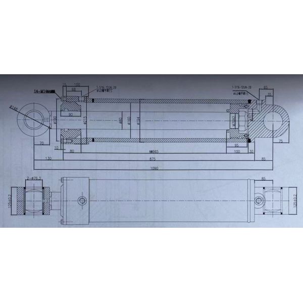 Heavy Load Customized Hydraulic Cylinders 80mm Rod