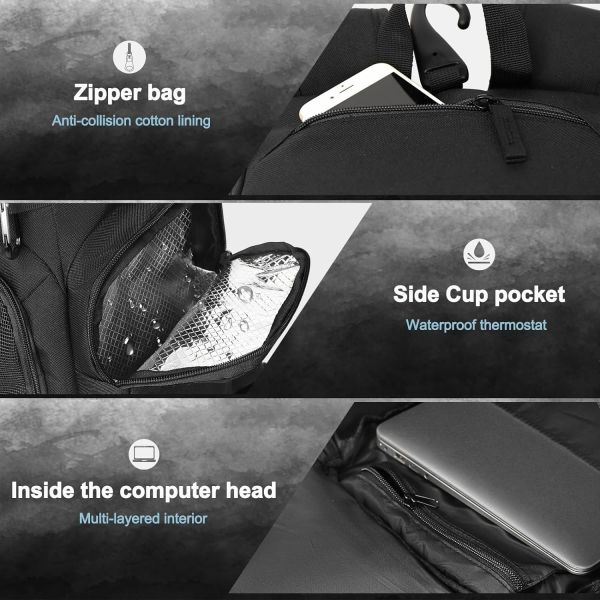 BASKETBALL BACKPACK LARGE SPORTS BAG, GYM BAG WITH BALL COMPARTMENT AND SHOE COMPARTMENT TO STORE SPORTS SHOES WATER