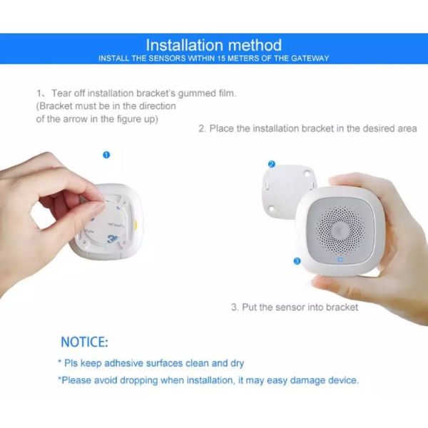 Zigbee Smart Temperature Sensor Wireless Humidity Detector For Security System