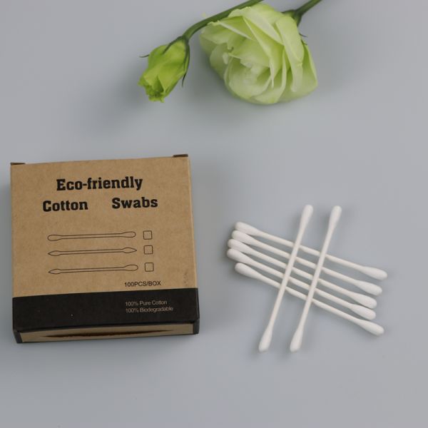 BB-003 Eco-friendly Paper Stick 3mm Small Pointed Cotton Bud Cosmetic Qtips Cleanroom Cotton Swab