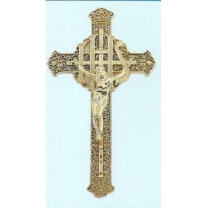 China Gold - Plated Coffin Cross Handles Plastic Parts For European Coffins on sale