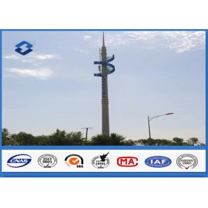 China Steel Conical Self Supporting Telecommunication Pole With Climbing Ladders wholesale