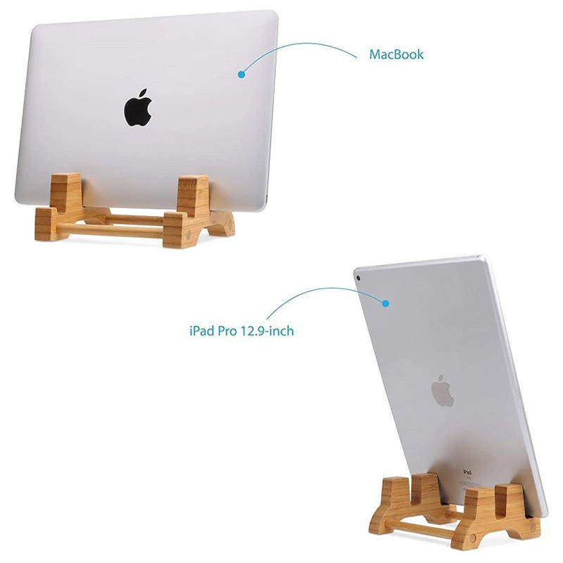 Natural Bamboo Adjustable Laptop Stand Office Furniture ODM