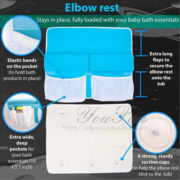 Anti Slip Bath Kneeler And Elbow Rest Machine Washable For Bathing Babies