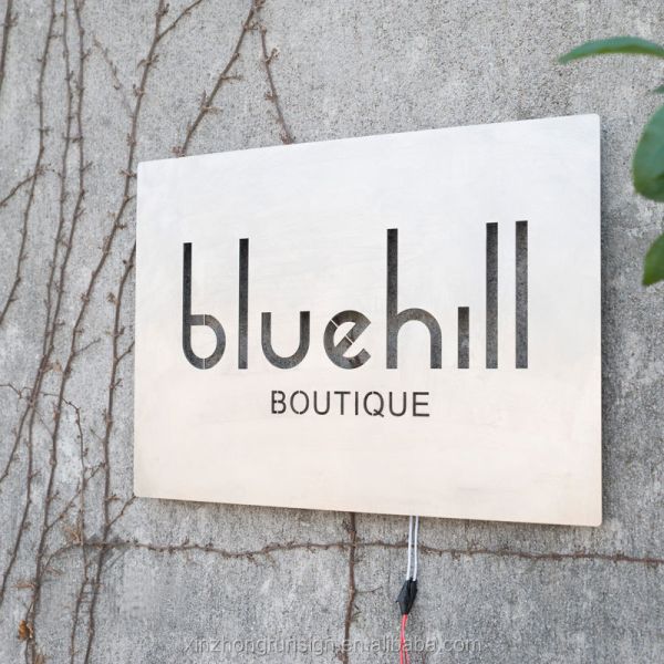 Hollow Out Back-lit Light Box Sign Wall Mounted Led Light Box Sign Metal Led Light Logo