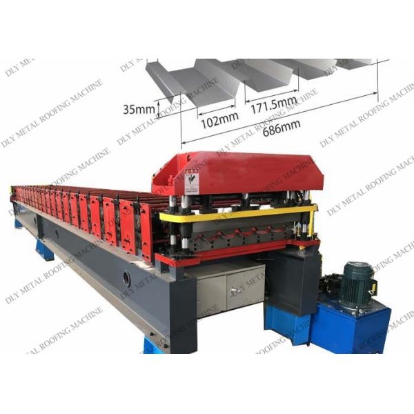 Hydraulic Cutting 5.5kw Steel Roof Making Machine 6500mm Ag Panel Roll Former