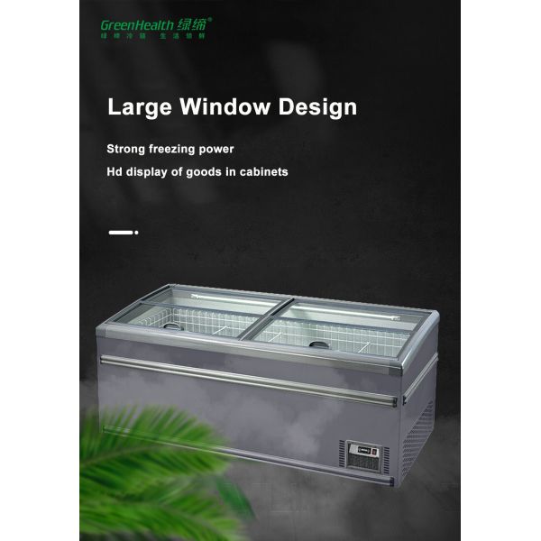 Automatic Defrosting Supermarket Island Freezer