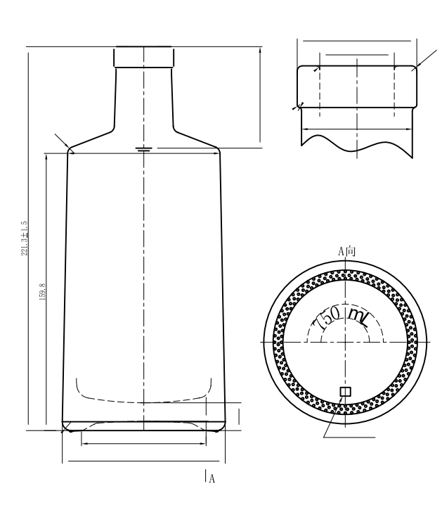 Vinolok T Cork Rum Gin Empty Liquor Bottle Vodka 0.75L 21.5mm