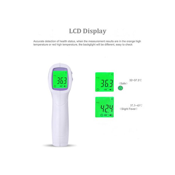 Medical Grade No Touch Infrared Thermometer High Accuracy With Back Light Display