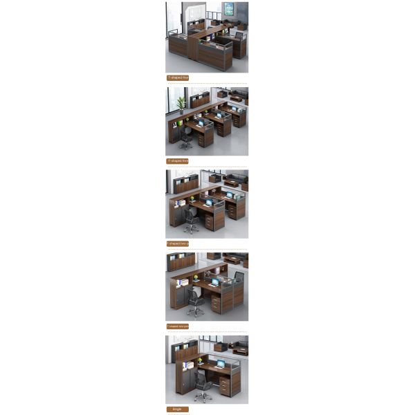 ISO9001/ISO14001 Certified Staff Office Desk and Chair Combination for 2 or 4 People