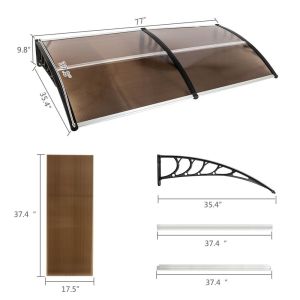 China Quick Dry Polycarbonate 300cm Door Window Awning Canopy wholesale