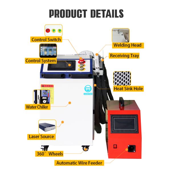 Easy to Operate RAYCUS 1000w 2000w 3000w Handheld Laser Welding Machine for Small Stainless Steel Carbon Steel