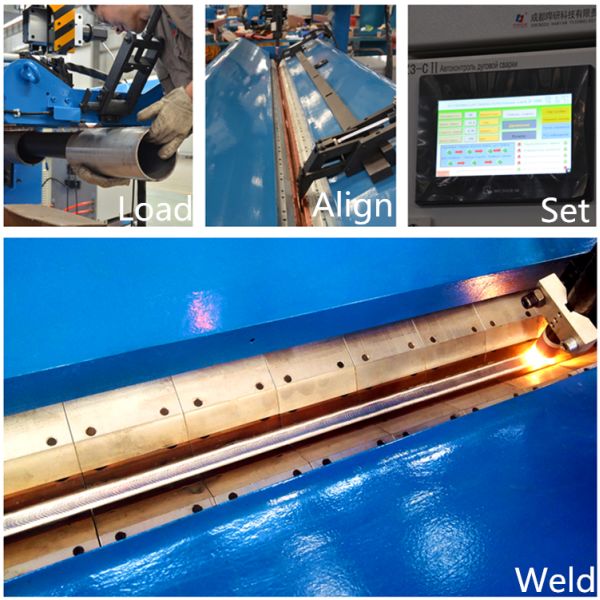 Linear Seam Welder Machine Longitudinal Straight Seam Welder 2000mm Welding Length