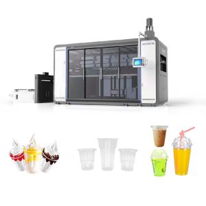 China Automatic Full Servo Pvc Pp Plastic Cup Thermoforming Machine wholesale
