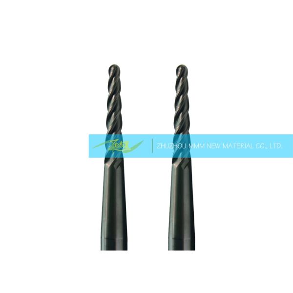 Taper Ball Nose Solid Carbide Tapered End Mills For Vane / Impeller Profile