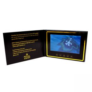 China 7 Inch HD Screen Digital Lcd Brochure Display With Printing For Invitation Video Gold Foil Greeting Card wholesale