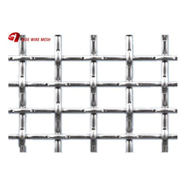 Architectural Mining Screen Mesh Woven Wire Locked Crimped Mesh In Stainless Steel