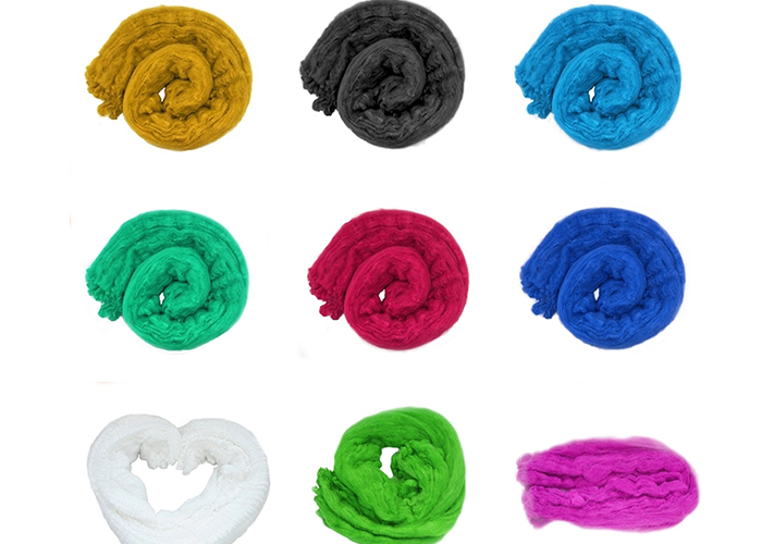 2d X 88mm Polyester Tow Fiber Good Resilience , Blue Virgin Polyester Staple Fiber