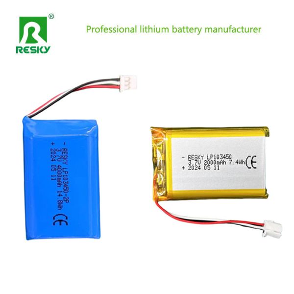 2s Lithium Polymer Battery Pack 103450 7.4v 2000mAh 14.8wh Li-ion Batteries