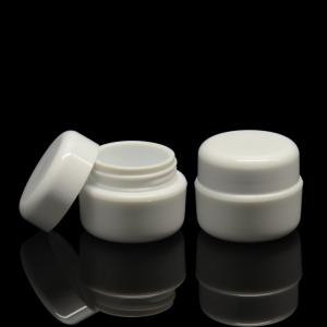 China 5g Thick Wall Plastic Jars Cosmetic Eye Cream Jar Packaging With Bamboo Lids wholesale