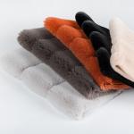 100% Polyester Rabbit Faux Fur Fabric for Winter Coat Soft Brush Pattern Tricot