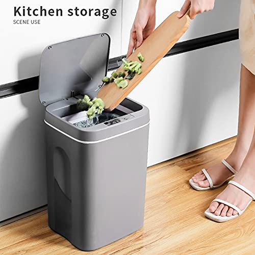 14L Slim Smart Sensor Trash Can Electric Automatic Stainless Steel Garbage Bin Office Kitchen Home Rubbish Dustbin