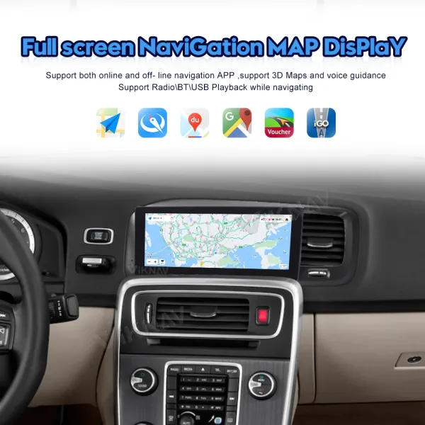 2011-2014 S60 Touch Screen Car Stereo Radio Tesla Style Android Multimedia Player