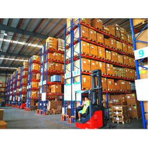 Electrostatic Spraying Industrial Storage Rack , Selective Pallet Racking System