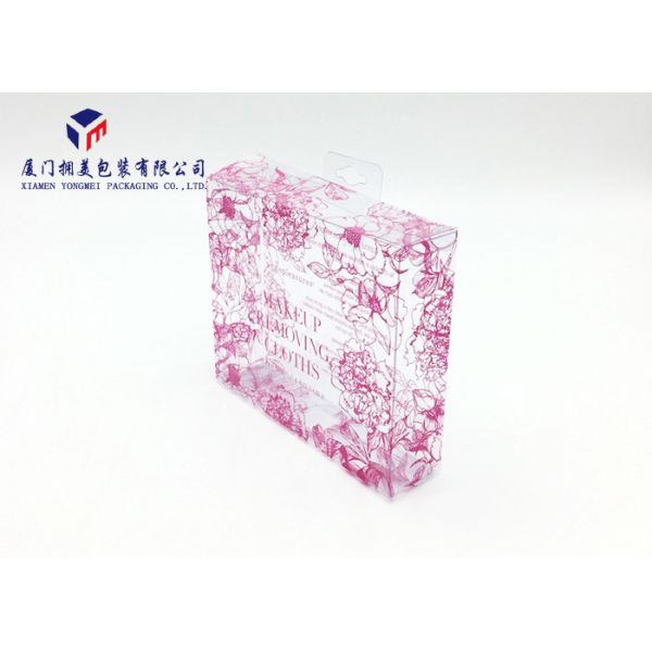 Rectangle Custom Printed Plastic Boxes PVC Box Pack Cosmetics A Hang Strip On Top