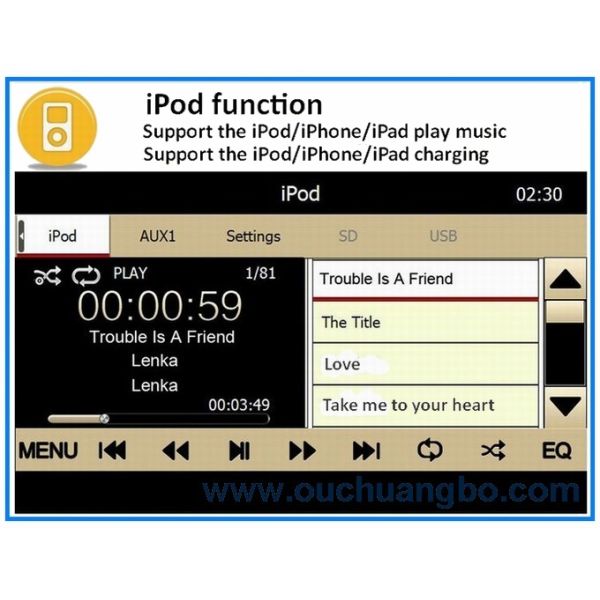 Car multimedia bluetooth for Fiat Croma 2005-2012 with gps navigation iPod USB OCB-8829