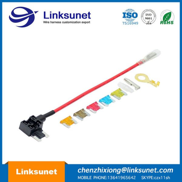 Automotive 35A 12V / 24V / 36V Maxi Fuse Box Wiring Harness UL1015 - 16AWG OD 3.0MM