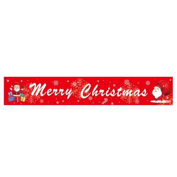 Mesh Polyester Rectangle Banner Flags For Christmas Decoration