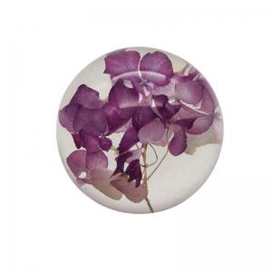 China 3D Crystal Paperweight Ball , Custom Paperweight With Flowers Inside wholesale