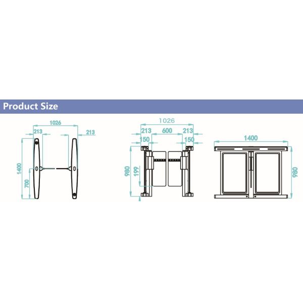 Anti Collision Speed Gate Turnstile Turboo Euro Pedestrian Gate Turnstiles