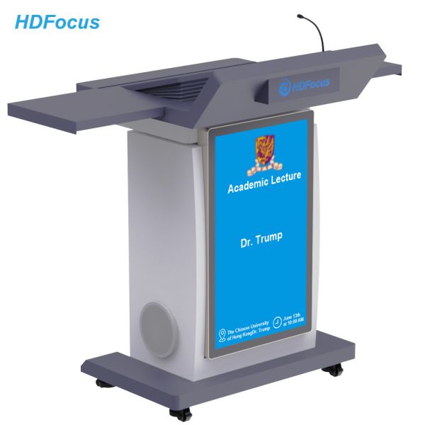 Portable Auto Lift Smart Digital Interactive Podium Digital Lectern Smart Podium