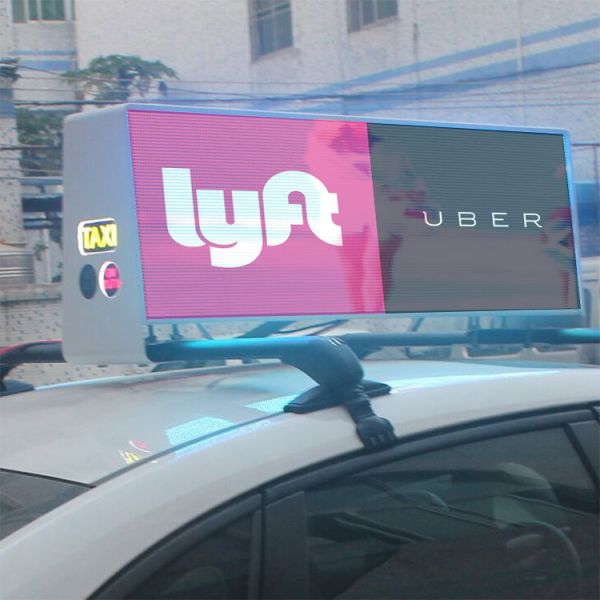 SMD1921 Taxi Top Led Display USB 4G GPS Control 6500cd/Sqm Taxi Led Screen