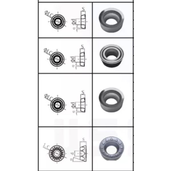 CNC Tungsten Carbide Milling Inserts RDMT1204MO For Stainless Steel