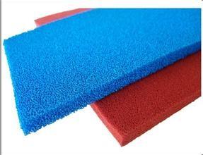China Red Blue Silicone Sponge Sheet Food Grade Silicone Rubber Sheet Open Cell For Iron Table wholesale